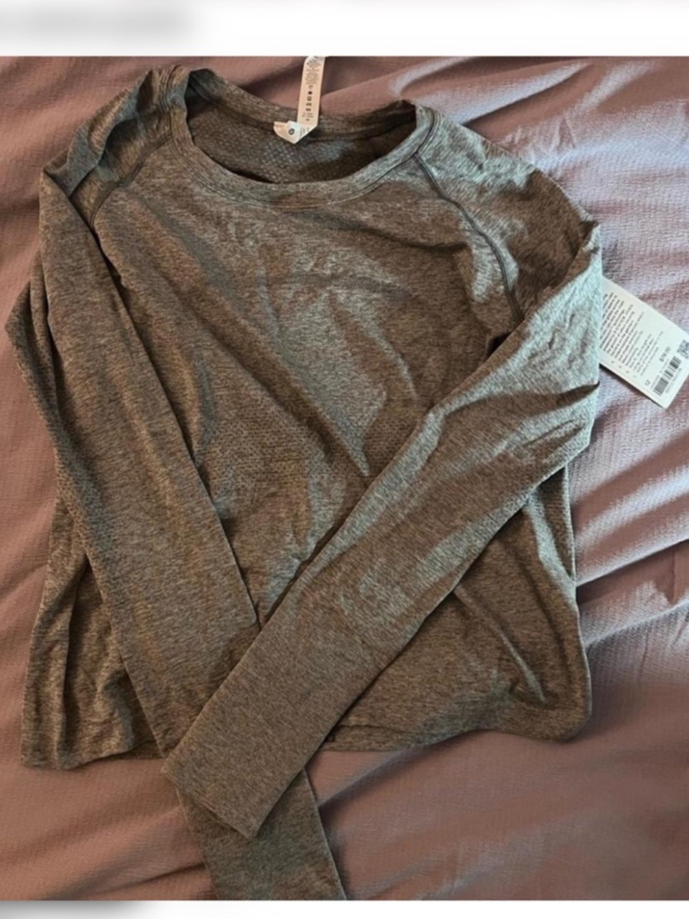 Lululemon swiftly long sleeve gray race length